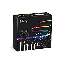 twinkly Smarter LED Streifen LINE mit RGB LED, 1,5 Meter, Verl&auml;ngerung, schwarz