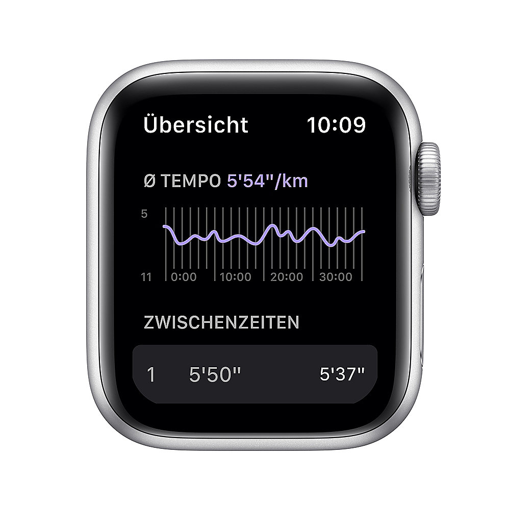 Apple Watch SE Nike GPS 40mm Aluminium Silber Sportarmband Platinum Schwarz