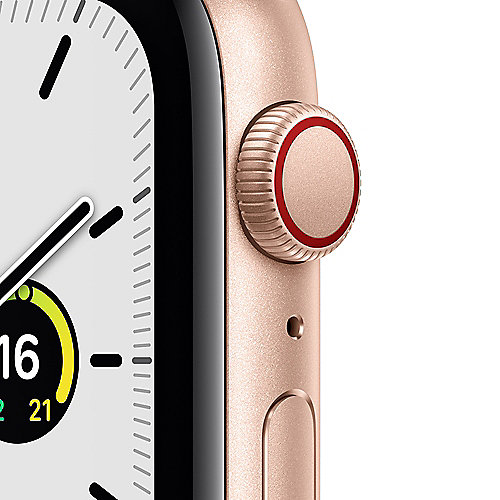 Apple Watch SE LTE 44mm Aluminiumgehäuse Gold Sportarmband Sternenlicht