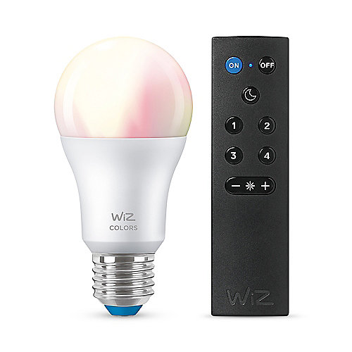Smarte WiZ Lampe mit bis zu 16 Millionen Farbe (60W) inkl. Fernbedienung
