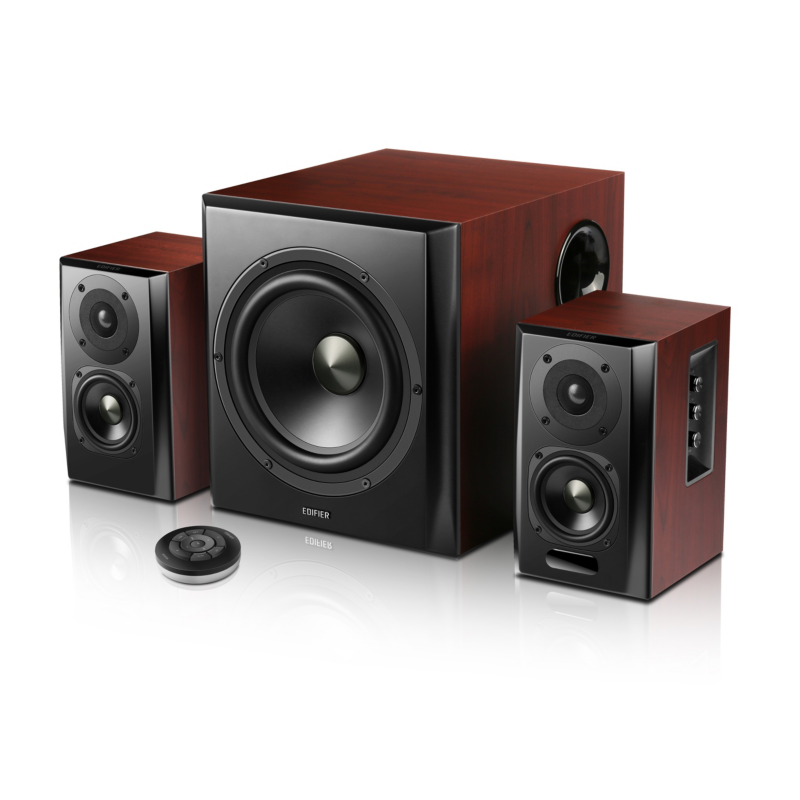 Edifier  S350DB – 2.1 Bluetooth-Lautsprechersystem m. Fernbedienung aptX braun | 06923520265657