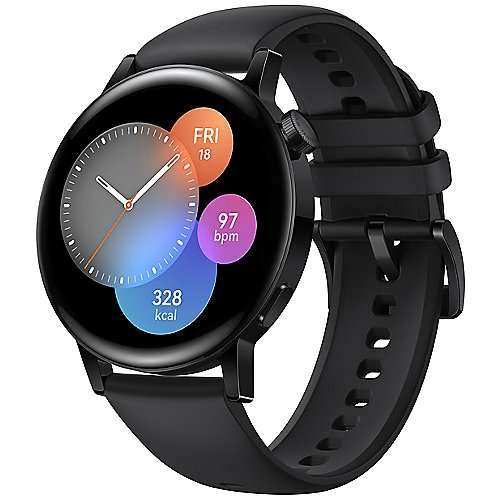 Huawei Watch GT 3 Sport Smartwatch 42mm GPS mattschwarz AMOLED-Display