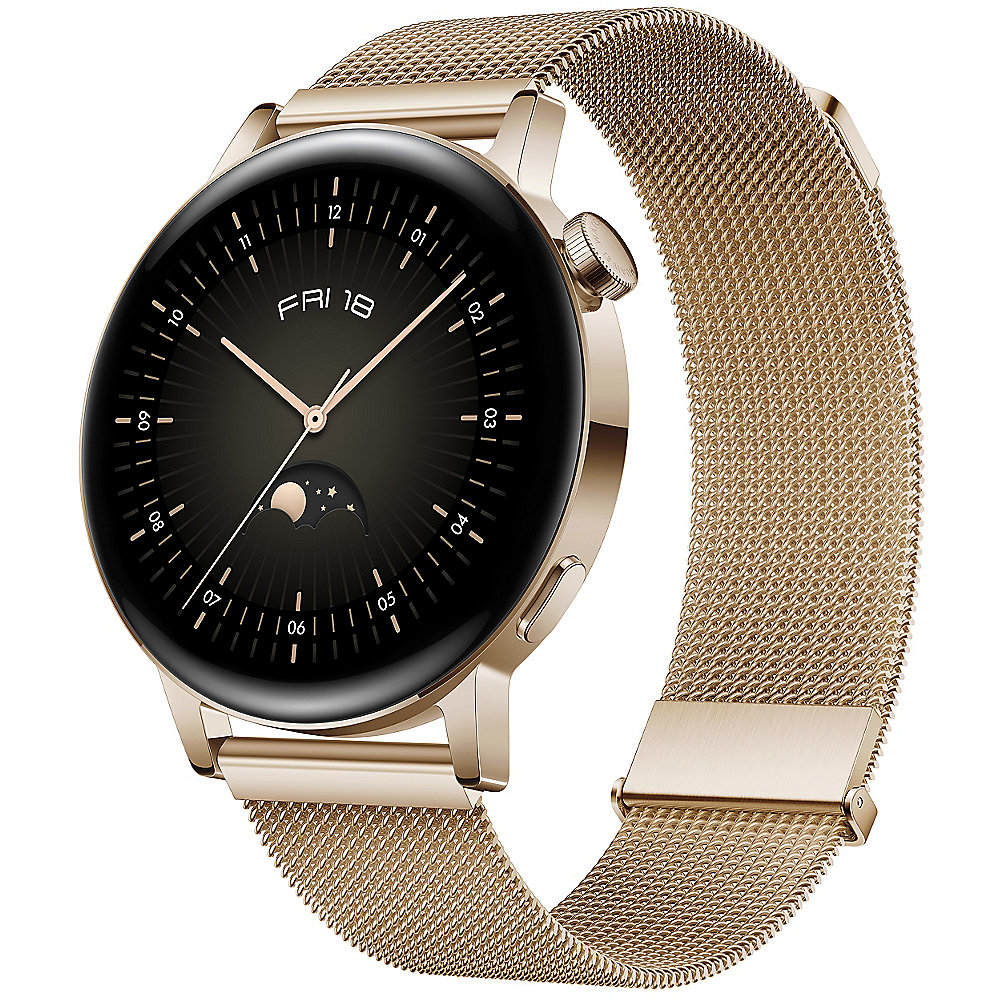Huawei Watch GT 3 Sport Smartwatch 42mm GPS gold AMOLED-Display Metallarmband