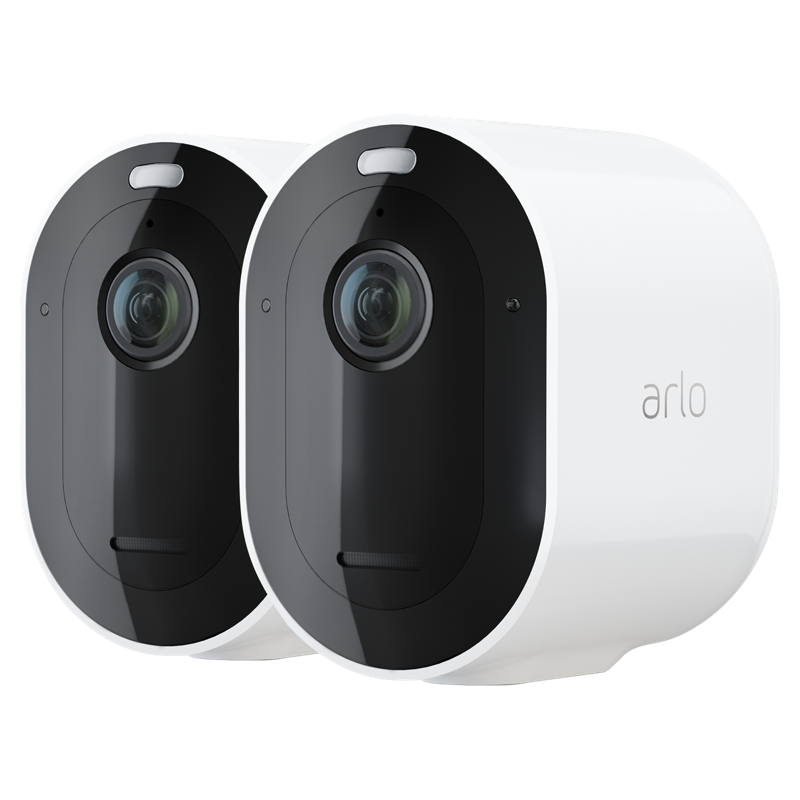 Arlo  Pro4 WLAN Überwachungskamera 2K, 2er Set, funktioniert ohne SmartHub weiß | 00193108142922