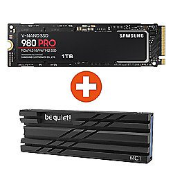 Samsung 980 PRO Interne NVMe SSD 1 TB PCIe 4.0 inkl. be quiet! MC1 K&uuml;hlk&ouml;rper