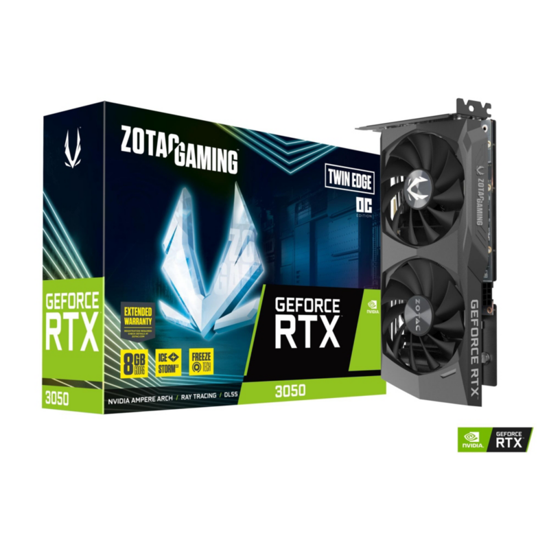Zotac  GAMING GeForce RTX 3050 Twin Edge 8GB GDDR6 Grafikkarte 3xDP/HDMI | 04895173625015