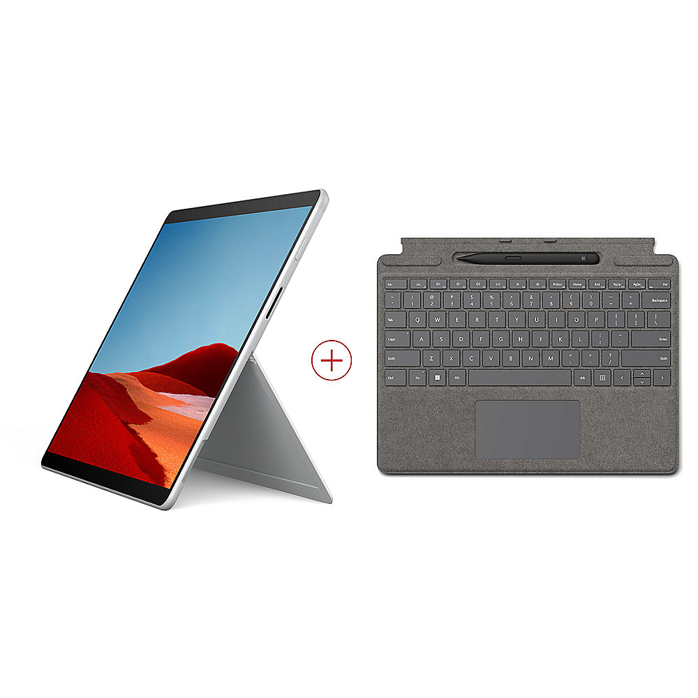 Surface Pro X 1X3-00003 Platin SQ2 16GB/512GB SSD 13" 2in1 LTE W10 KB Grau Pen 2