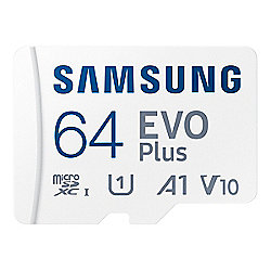 Samsung Evo Plus 64 GB microSDXC Speicherkarte (2021) (130 MB/s, Class 10, U3)