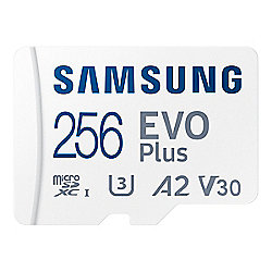 Samsung Evo Plus 256 GB microSDXC Speicherkarte (2021) (130 MB/s, Class 10, U3)