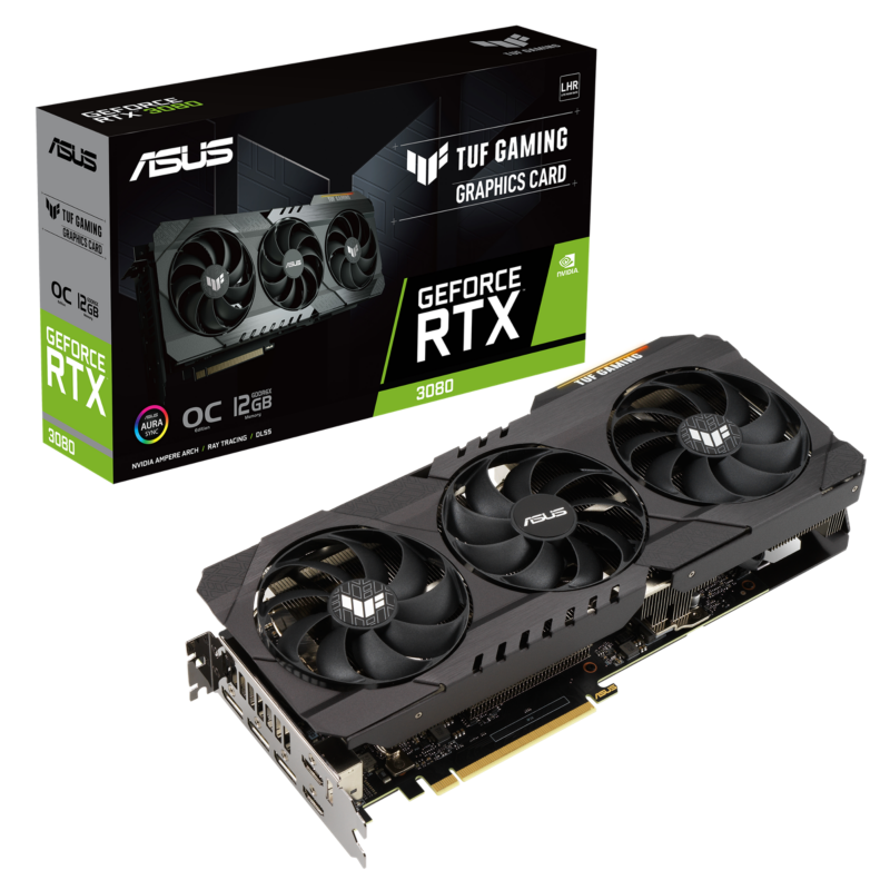 Asus  TUF Gaming GeForce RTX 3080 OC Grafikkarte 12GB GDDR6X, 2xHDMI, 3xDP | 04711081558002