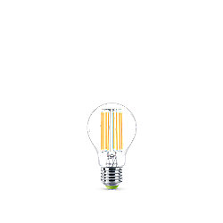 Philips Classic LED Lampe mit 60W, E27 Sockel, Klar, White (3000K)