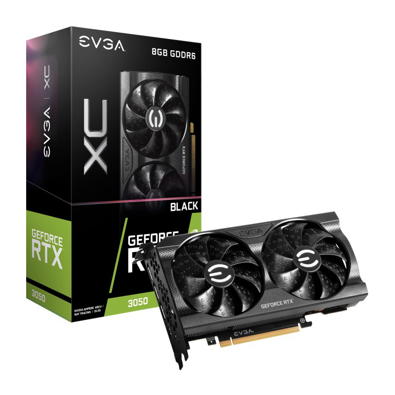 Evga  GeForce RTX 3050 XC Black Gaming 8GB GDDR6 Grafikkarte 3xDP/HDMI | 04250812445506