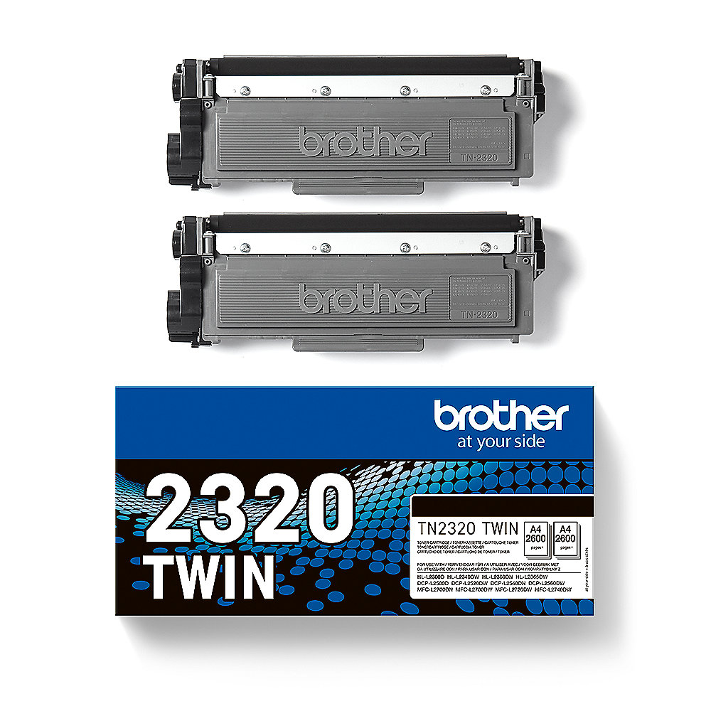 Brother TN-2320TWIN Original Toner Schwarz für ca. 2.600 Seiten