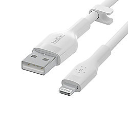 Belkin Flex Lightning/ USB-A Kabel mfi zertifiziert 1m wei&szlig;