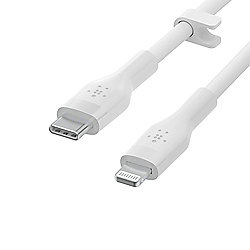 Belkin Flex Lightning/ USB-C Kabel mfi zertifiziert 2m wei&szlig;