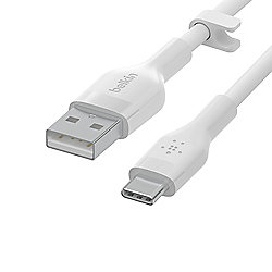 Belkin Flex USB-A/ USB-C Silikon Kabel 1m wei&szlig;