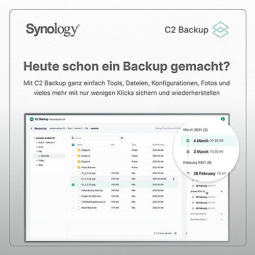 Synology C2 BACKUP 500G-1Y (EU) Lizenz 500GB 1 Jahr