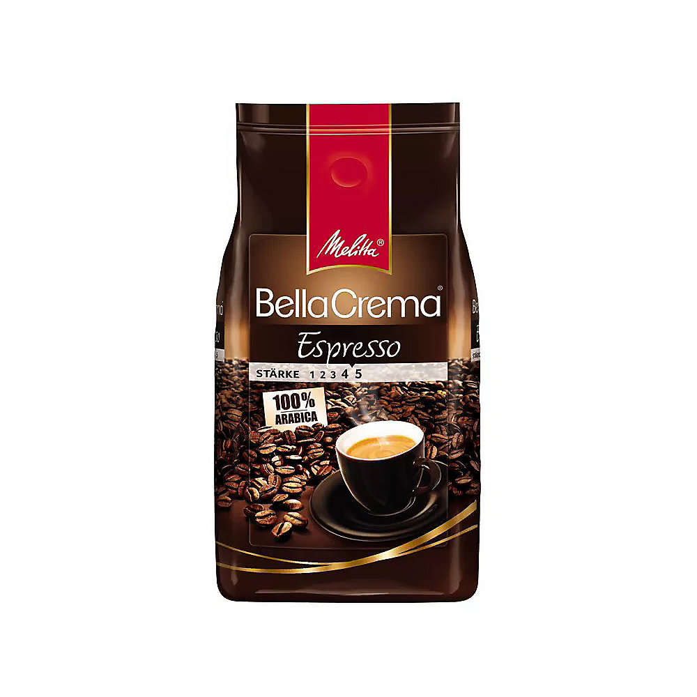 Melitta BellaCrema Espresso 1000g Ganze Bohnen Vollautomatenkaffee