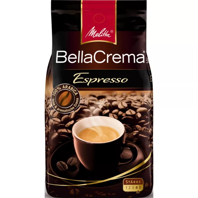 Melitta  BellaCrema Espresso 1000g Ganze Bohnen Vollautomatenkaffee | 04002720008300