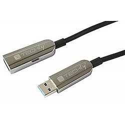 Techly USB 3.0 AOC Verl&auml;ngerungskabel St./Bu. 10m schwarz