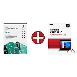Microsoft 365 Family (15 Monate) mit Parallels Desktop 17 f&uuml;r Mac Download