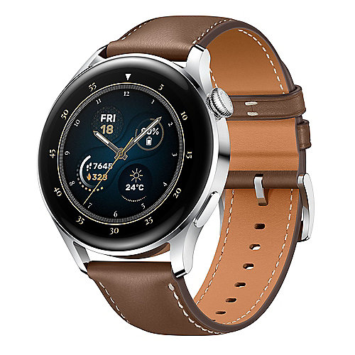 Huawei Watch 3 Classic Smartwatch 3,6cm-OLED-Display, eSIM, WLAN, GPS silber