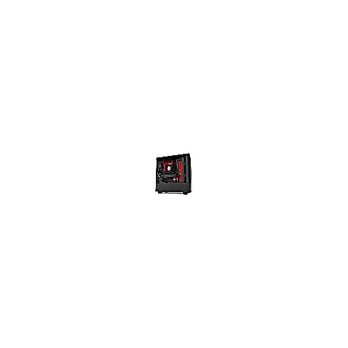 NZXT H510i Midi Tower ATX Gehäuse Schwarz/rot mit Sichtfenster und RGB