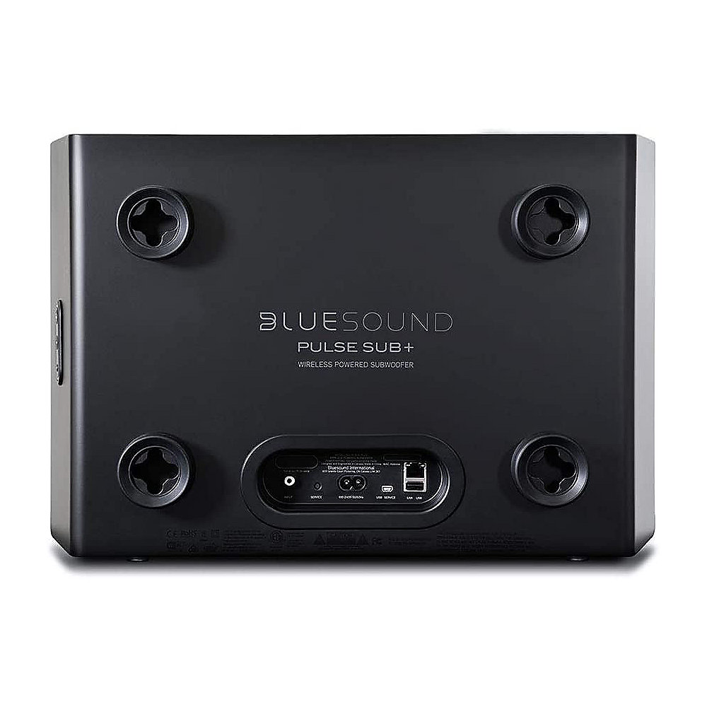 Bluesound Pulse Sub+ schwarz kabelloser Aktivsubwoofer Multiroom Streaming