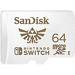 SanDisk 64 GB microSDXC Speicherkarte f&uuml;r Nintendo Switch&trade; wei&szlig;