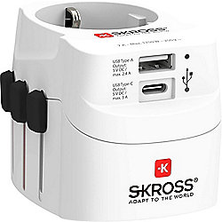 SKROSS World Adapter PRO+ USB AC Reiseadapter