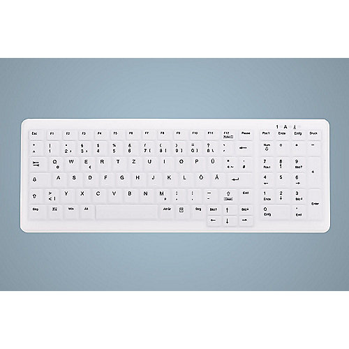 Cherry AK-C7000F-FU1-W/GE Kabelgebunde Tastatur USB weiß (Wischdesinektion)