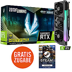 ZOTAC GAMING RTX 3090Ti AMP Extr.Holo 24GB GDDR6X Grafikkarte inkl 20&euro; Steam